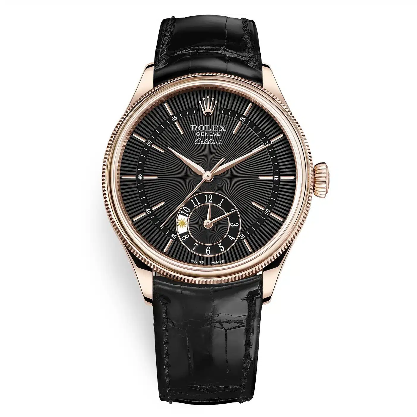 Rolex Cellini 50525 39mm Rose gold Black