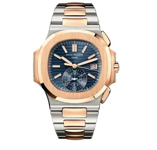 Patek Philippe Nautilus 5980/1AR-001 Rose gold and Stainless steel Blue