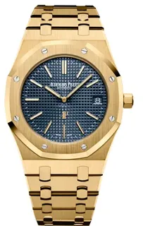 Audemars Piguet Royal Oak 15202BA.OO.1240BA.01 Yellow gold Blue