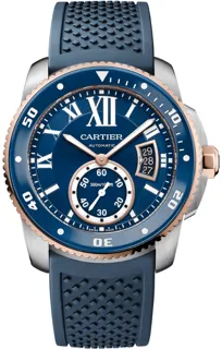 Cartier Caliber W2CA0009 Rose gold and Stainless steel Blue