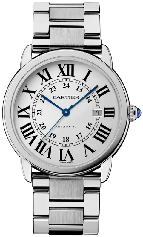 Cartier Ronde Solo de Cartier W6701011 42mm Stainless steel Silvered opaline