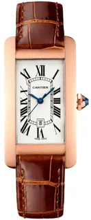 Cartier Tank Américaine W2620030 41.5mm Rose gold Silver