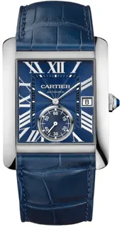 Cartier Tank WSTA0010 Stainless steel Blue