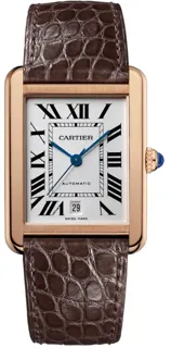 Cartier Tank Solo W5200026 Rose gold and Stainless steel Silver