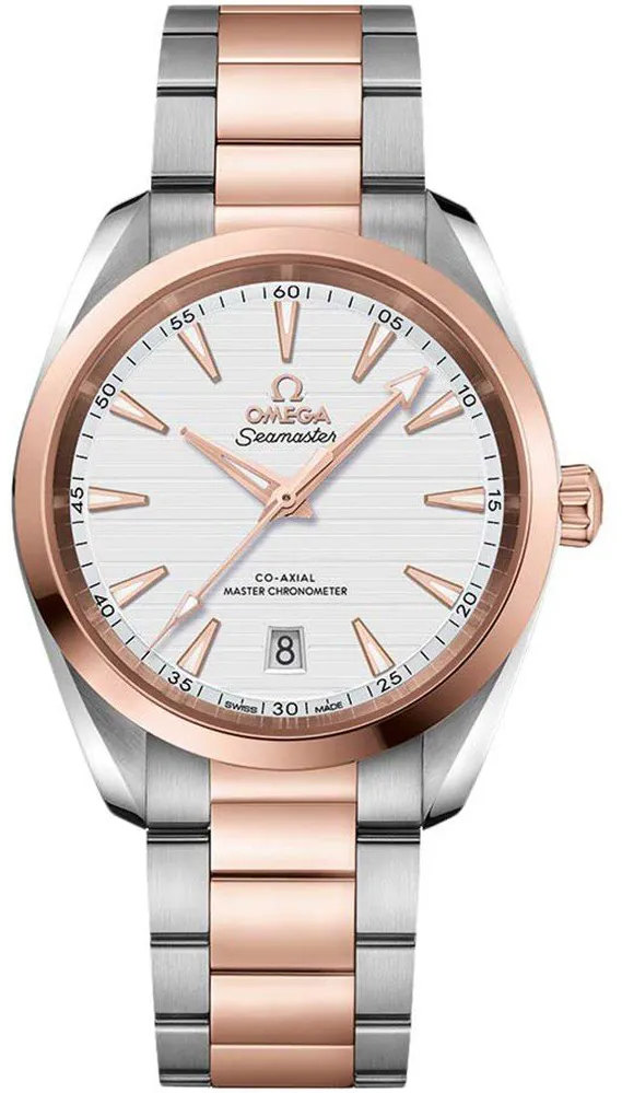 Omega Aqua Terra 220.20.38.20.02.001 38mm Rose gold and Stainless steel Silver