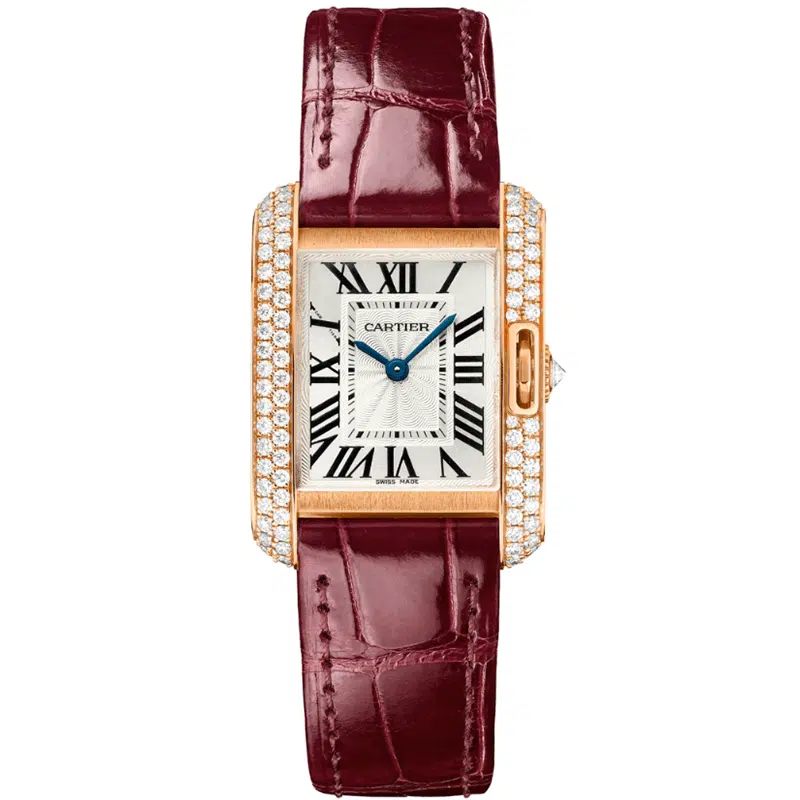 Cartier Tank WT100013 30.2mm Rose gold Silvered