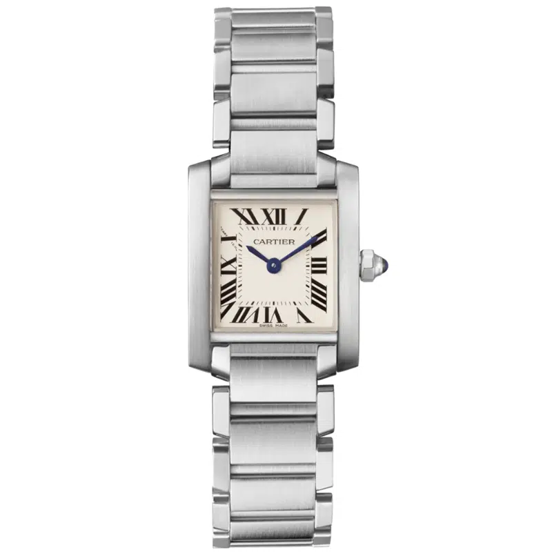 Cartier Tank W51008Q3 25mm Stainless steel silver-grained