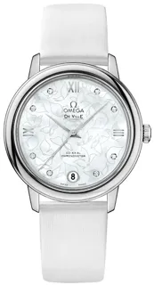 Omega De Ville 424.12.33.20.55.001 Stainless steel White