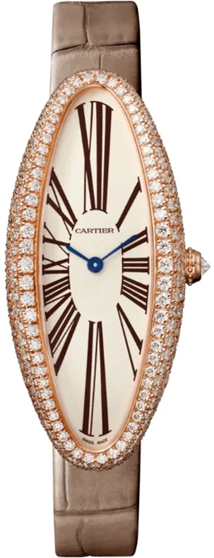 Cartier Baignoire Allongée WJBA0006 47mm Rose gold Silver