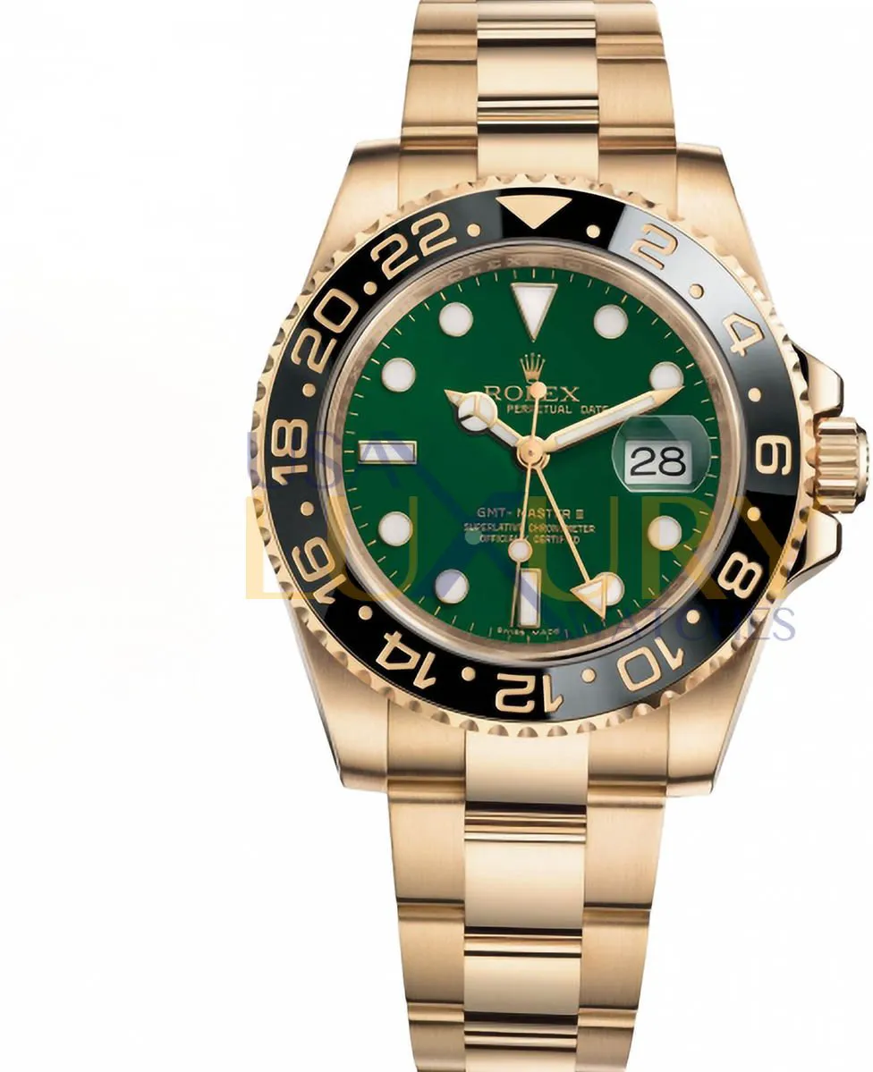 Rolex GMT-Master II 116718 40mm Yellow gold Green