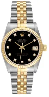 Rolex Datejust 31 68273 Stainless steel and 18k yellow gold Black