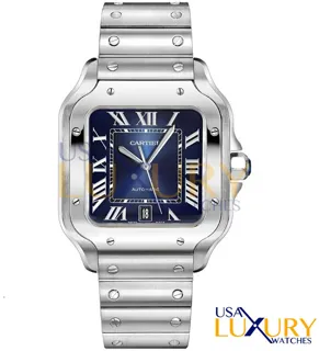 Cartier Santos WSAA0030 Stainless steel Blue