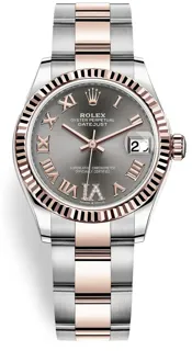 Rolex Datejust 278271-0030 Rose gold and Stainless steel Slate set with diamonds