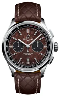 Breitling Premier AB01181A1Q1X2 Stainless steel Brown