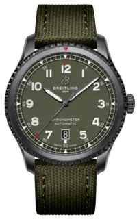 Breitling Aviator 8 M173152A1L1X1 Stainless steel and Black DLC Green