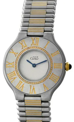 Cartier Must 21 31mm Yellow gold and Stainless steel White