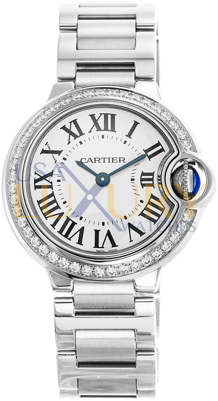 Cartier Ballon Bleu 28mm W4BB0015 28mm Stainless steel White