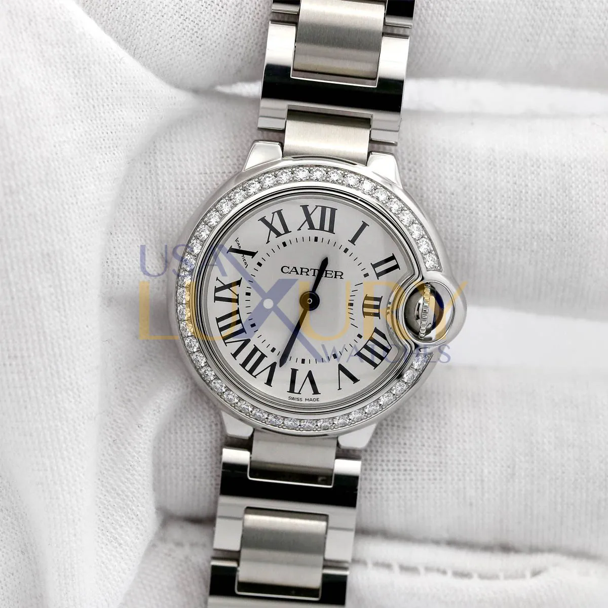 Cartier Ballon Bleu 28mm W4BB0015 28mm Stainless steel White 6