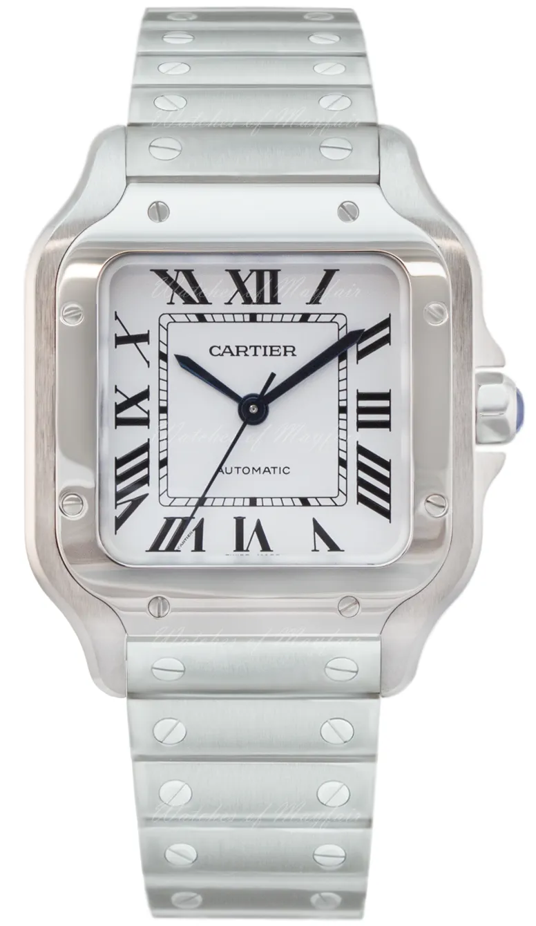 Cartier Santos WSSA0010 35mm Stainless steel Silvered opaline