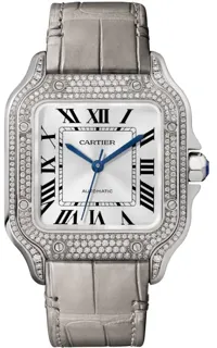 Cartier Santos WJSA0006 White gold sunray-effect