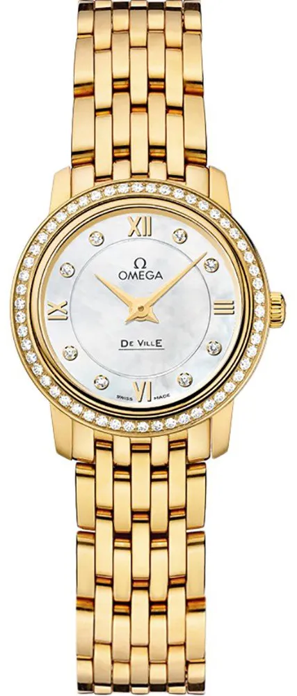 Omega De Ville 424.55.24.60.55.001 24.5mm Yellow gold White