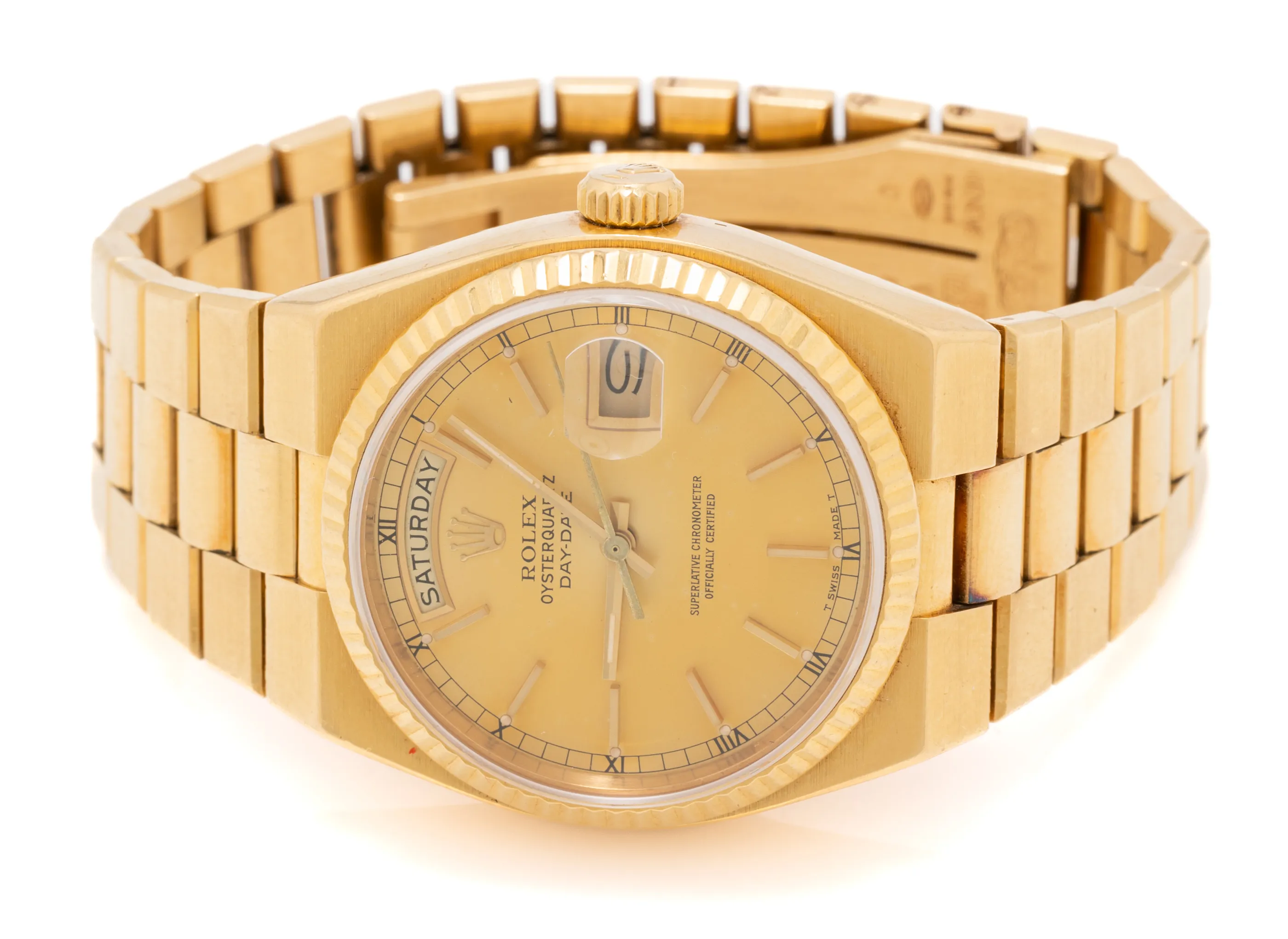 Rolex Day-Date Oysterquartz 19018 19mm Yellow gold Champagne