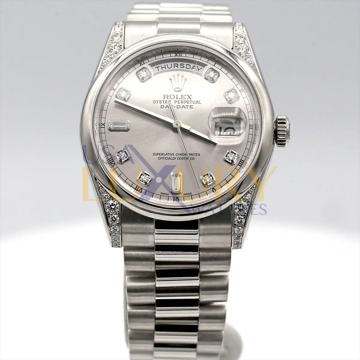 Rolex Day-Date 36 118296 36mm Platinum Silver 1