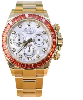 Rolex Daytona 116578SACO 18k yellow gold White