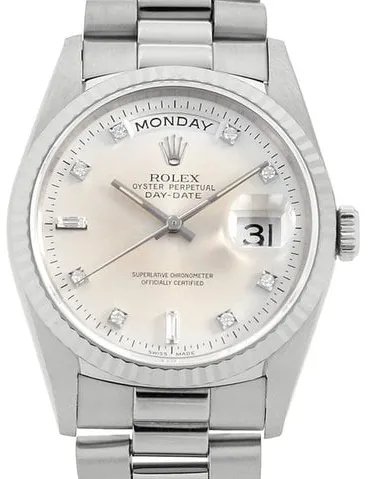 Rolex Day-Date 36 18239 36mm White gold Silver