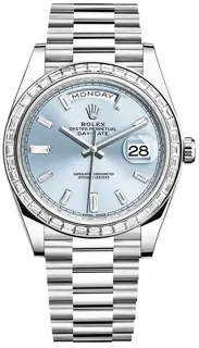 Rolex Day-Date 228396TBR-0002 Platinum Ice blue