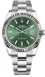 Rolex Datejust 41 126334-0027 White gold and Stainless steel Green