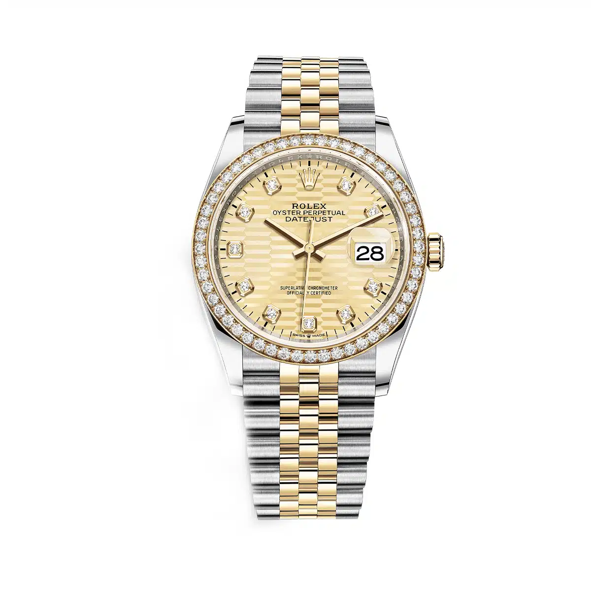 Rolex Datejust 126283RBR-0031 36mm Yellow gold and Oystersteel Champagne