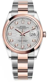 Rolex Datejust 36 126201 36mm Oystersteel and Everose gold Silver