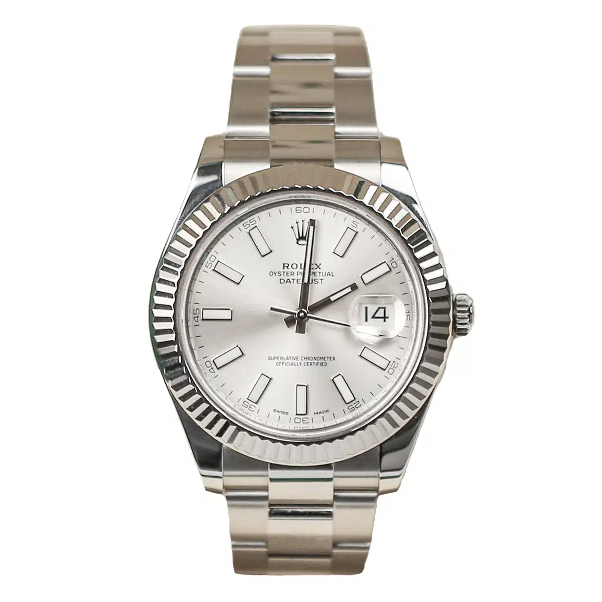 Rolex Datejust II 116334 41mm White gold and Diamond Silver