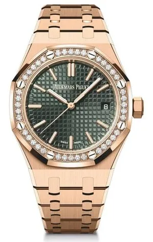 Audemars Piguet Royal Oak 15551OR.ZZ.1356OR.06 37mm Rose gold Green