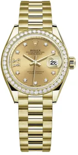 Rolex Lady-Datejust 279138RBR Yellow gold Champagne