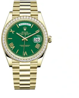 Rolex Day-Date 40 228348RBR Yellow gold and Stainless steel Green