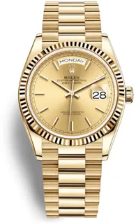 Rolex Day-Date 128238-0045 36mm Yellow gold Champagne-colour