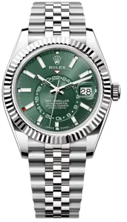 Rolex Sky-Dweller 336934-0002 White gold and Stainless steel Green