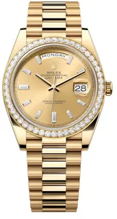 Rolex Day-Date 228348RBR-0002 Yellow gold Champagne-colour set with diamonds