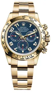 Rolex Daytona 116508 Yellow gold Blue