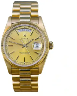 Rolex Day-Date 36 18038 Yellow gold Champagne