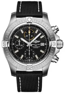 Breitling Avenger A13317101B1X2 Stainless steel Black with luminescent markers index markings, luminescent hands