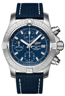 Breitling Avenger A13385101C1X1 Stainless steel Blue with luminescent markers index markings, luminescent hands