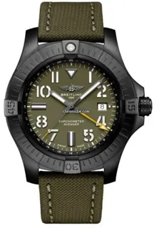 Breitling Avenger V323952A1L1X2 Titanium Green with luminescent markers arabic numerals and index markings, luminescent hands