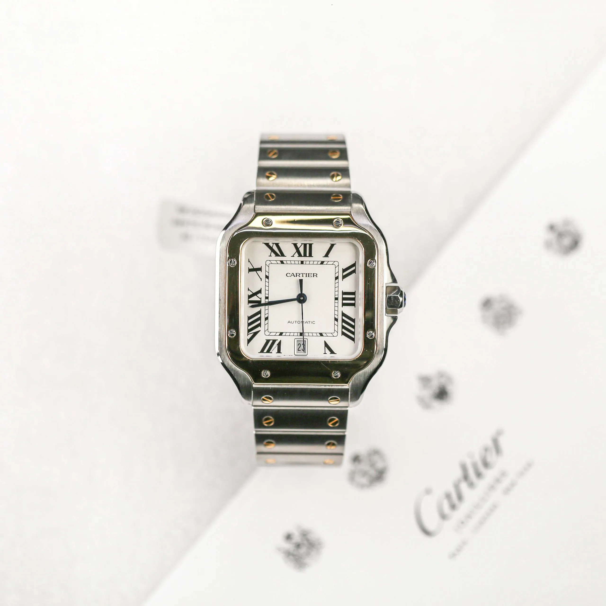 Cartier Santos W2SA0009 40mm Yellow gold and Stainless steel Silver 2