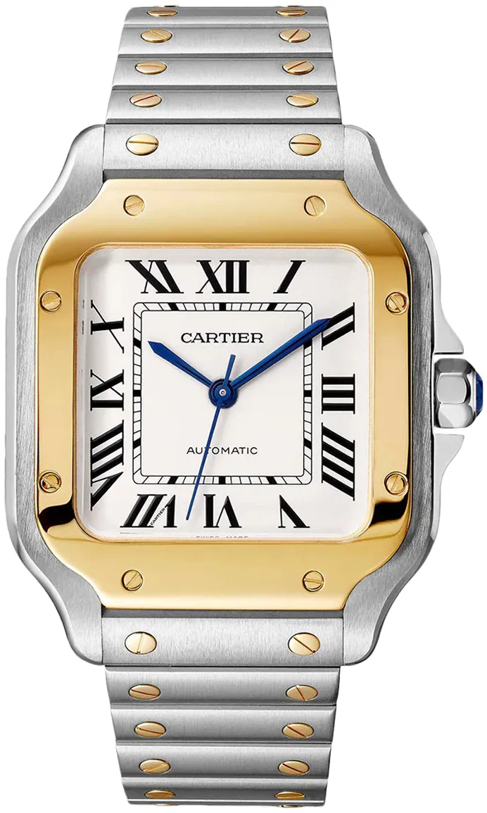 Cartier Santos W2SA0016 35mm Yellow gold and Stainless steel Silver