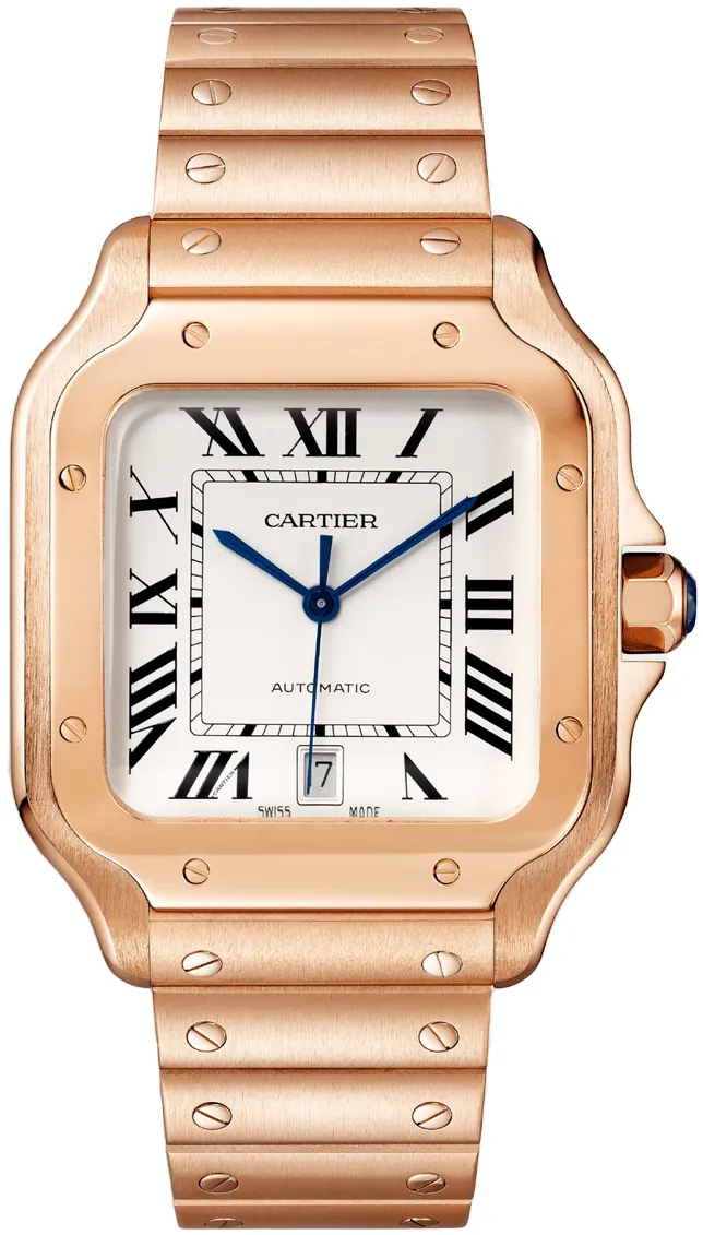 Cartier Santos WGSA0018 40mm Rose gold Silver