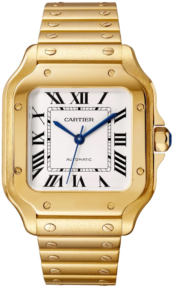 Cartier Santos WGSA0030 35mm Yellow gold Silver