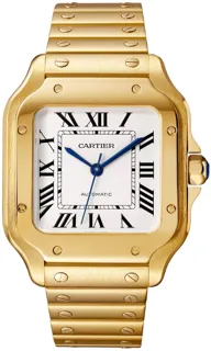 Cartier Santos WGSA0030 Yellow gold Silver